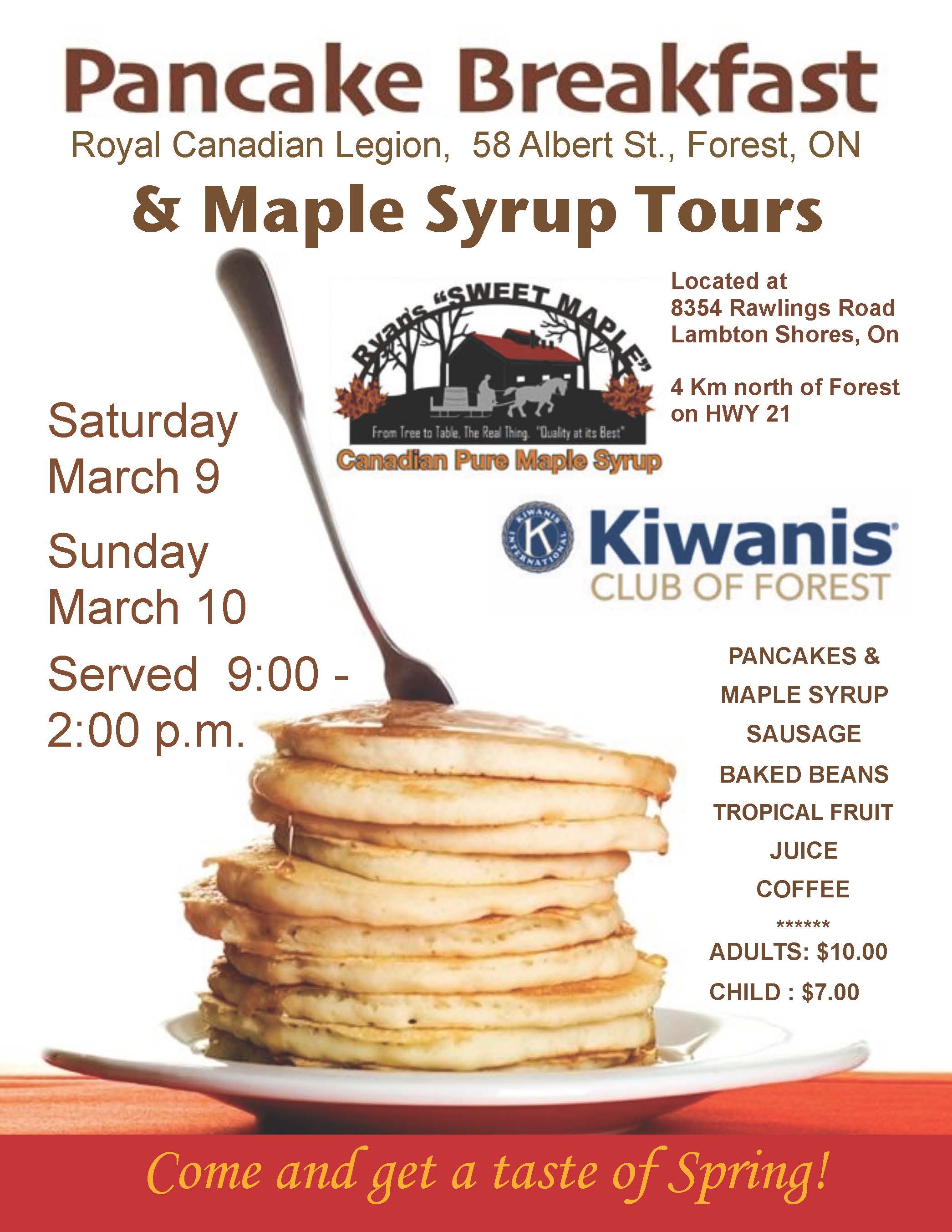2019 Forest Kawanis Pancake Breakfast Ontario's Blue Coast
